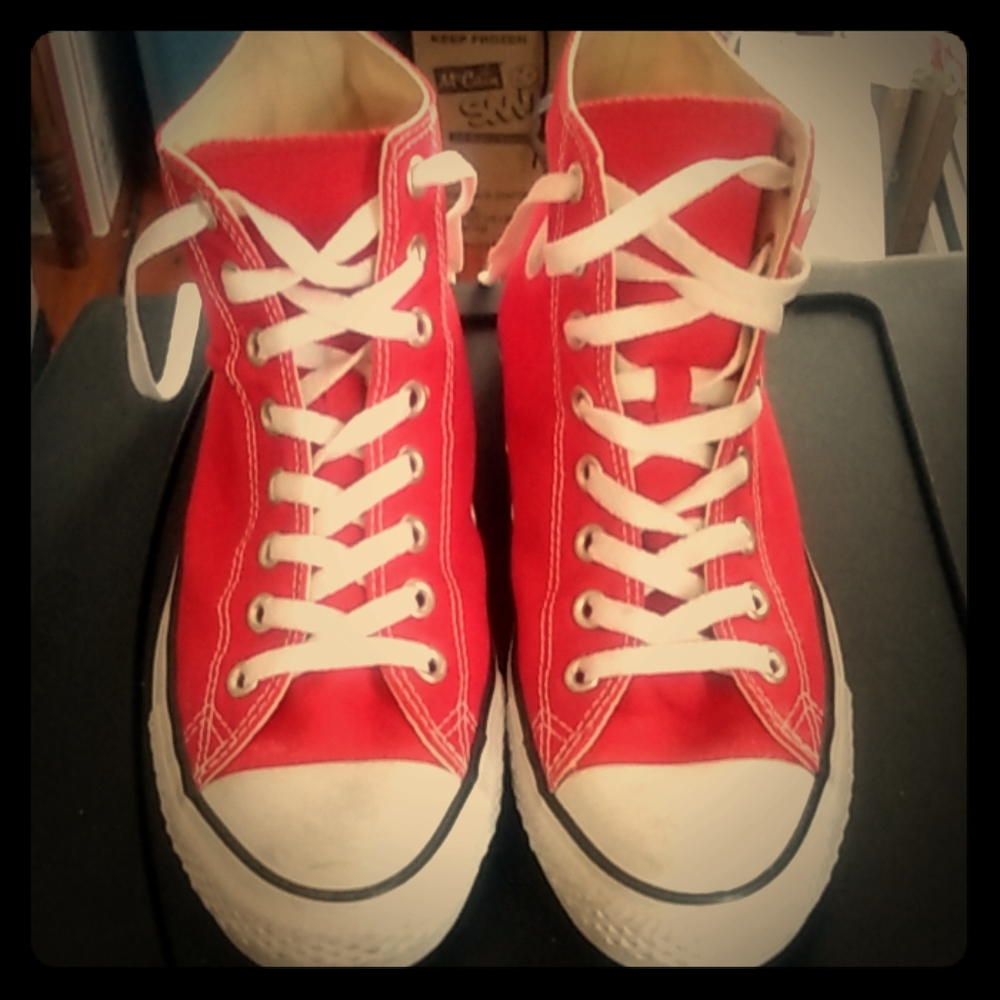Red hightop Converse Sneakers